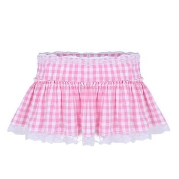 Hod Health & Home Gingham Micro Skirt - Pink - S