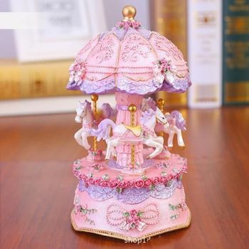 Hod Health & Home Light Up Carousel Music Box - Purple