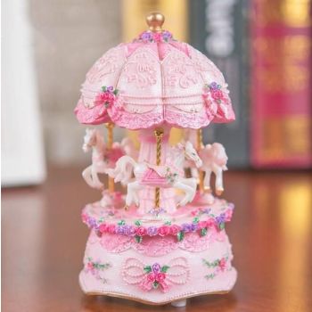 Hod Health & Home Light Up Carousel Music Box - Pink