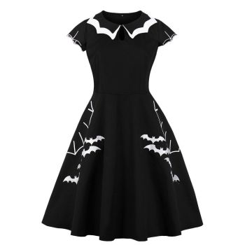 House Of Dasein Gothic Bat Queen Dress Plus Size Costume - Black - Xxl