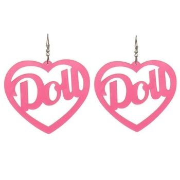 Veile Studios Doll Hoop Earrings - Pink