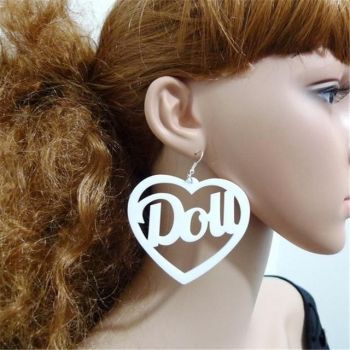 Veile Studios Doll Hoop Earrings - White