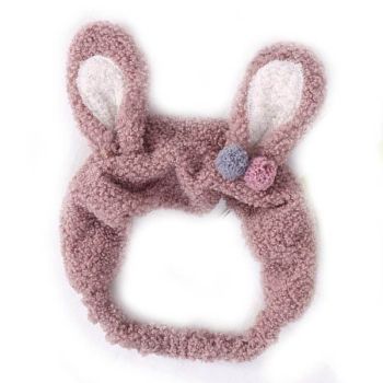 Hod Health & Home Fuzzy Bunny Hair Band Cute Rabbit Ears - Dark Brown