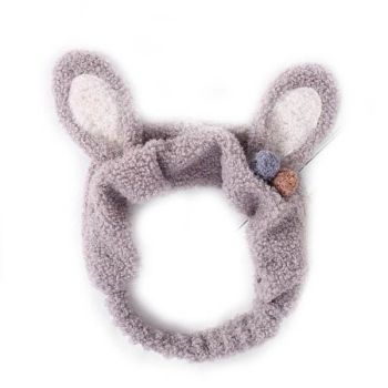 Hod Health & Home Fuzzy Bunny Hair Band Cute Rabbit Ears - Grey