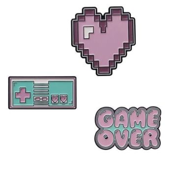 Hod Health & Home Pastel Gamer Enamel Pins - Pink - Controller