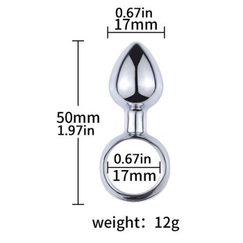 House Of Dasein Metal Butt Plug With Pull Ring Safe Beginner Anal Sex Toys Women - 5Cm