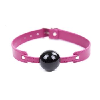 House Of Dasein Pink And Black Silicone Ball Gag Bdsm Mouth Bondage Restraints - Black
