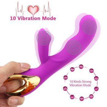 House Of Dasein Fun Pink Vibrator G Spot Vibrating Rabbit Wand Silicone Usb Charging Sex Toys For Women - Pink