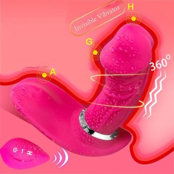 House Of Dasein Wireless Butterfly Vibrant Quiet G Spot Vibrator Invisible Panties Wearable Clitoris Stimulator Usb Rechargeable Sex Toys For Women - Pink