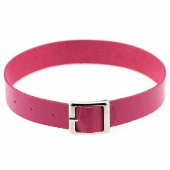 House Of Dasein Bdsm Belt Day Collar Choker Necklace Bondage Kink Fetish Restraints - Dark Pink
