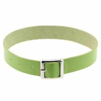 House Of Dasein Bdsm Belt Day Collar Choker Necklace Bondage Kink Fetish Restraints - Green