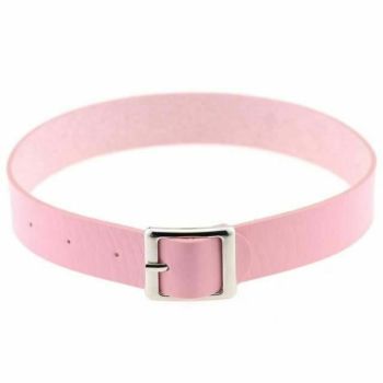House Of Dasein Bdsm Belt Day Collar Choker Necklace Bondage Kink Fetish Restraints - Pink