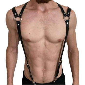 House Of Dasein Leather Mens Chest Harness Bdsm Bondage Restraint - Lnlm-021