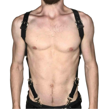House Of Dasein Leather Mens Chest Harness Bdsm Bondage Restraint - Lnlm-026-B