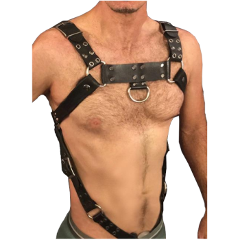 House Of Dasein Leather Mens Chest Harness Bdsm Bondage Restraint - Lnlm-031