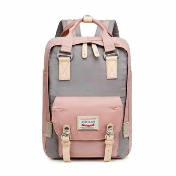 House Of Dasein Pastel Blue Pink Backpack Ddlg Littles Bag - Grey