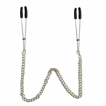 House Of Dasein Chain Nipple Clamps Breast Play Bondage Kink Bdsm Fetish Restraints - Silver