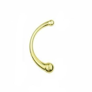 House Of Dasein Double Ended Stainless Steel Butt Plug Dildo Metal Anal Bead Balls - Gold - L