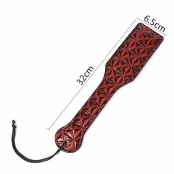 House Of Dasein Diamond Pattern Bdsm Submissive Spanking Paddle Impact Play - Red