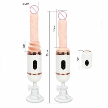 House Of Dasein Wireless Sex Machine Automatic Heating Realistic Dildo Vibrator Masturbation - Black