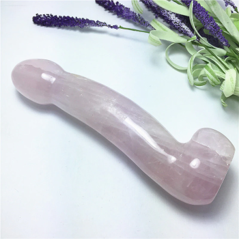 House Of Dasein Natural Rose Quartz Yoni Wand Dildo Women Masturbation Massager - Rose