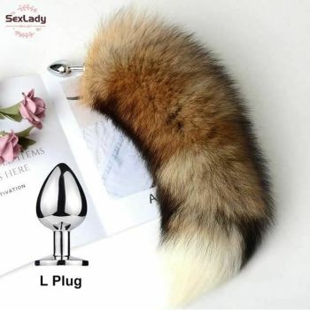 House Of Dasein Fluffy Soft Faux Fur Puppy Kitten Fox Tail Anal Bdsm Cosplay Butt Plug - Mix - L