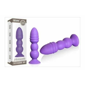 House Of Dasein Big Purple Silicone Butt Plug Beads Unisex Large Anal Sex Toys - Purple - Advanced Level