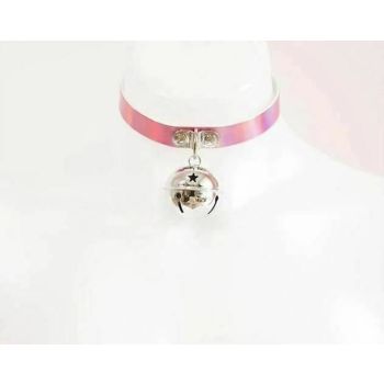 House Of Dasein Kitten Bell Collar Punk Goth Choker Necklace Bdsm Bondage Accessories - Pink