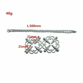 House Of Dasein Stainless Steel Clover Nipple Clamps Torture Play Bdsm Bondage Restraints - Silver