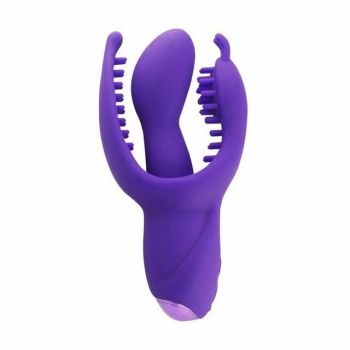 House Of Dasein Triple Stimulation Rabbit Silicone Vibrator 10 Speed Masturbation Women - Purple