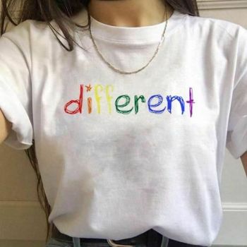 House Of Dasein 17 Designs Gay Pride Rainbow Harajuku Shirts For Women - Rainbow - M - Different