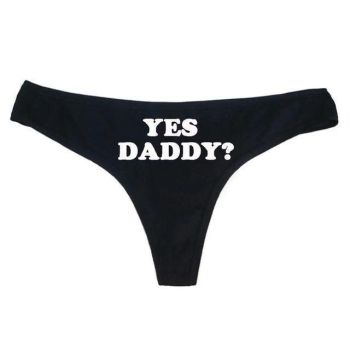 House Of Dasein Yes Daddy Thong Ddlg Women Underwear Panties - Black - M