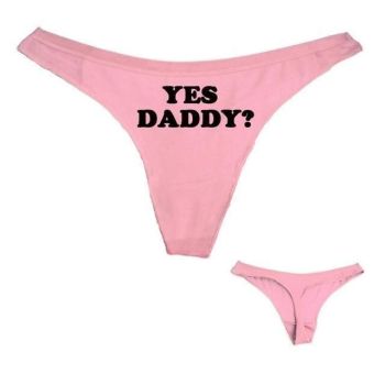 House Of Dasein Yes Daddy Thong Ddlg Women Underwear Panties - Pink - S