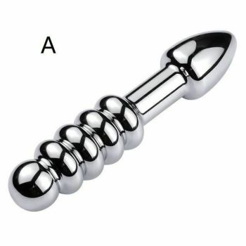 House Of Dasein 3 Styles Large Metal Anal Beads Butt Plug Dildo Sex Toy - A