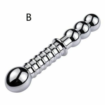 House Of Dasein 3 Styles Large Metal Anal Beads Butt Plug Dildo Sex Toy - B