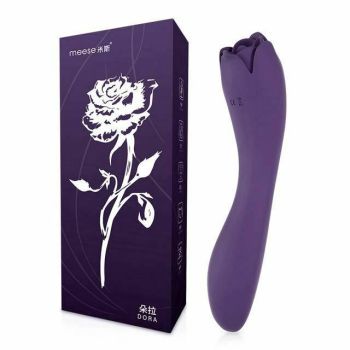 House Of Dasein Rose Oral Licking Tongue Clitoris Vibrator Silicone Waterproof Sex Toy Women - Violet