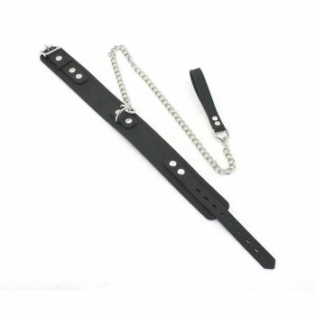 House Of Dasein Collar Leash Sex Slave Restraints Set Bdsm Owned Submissive Pet Play - Black