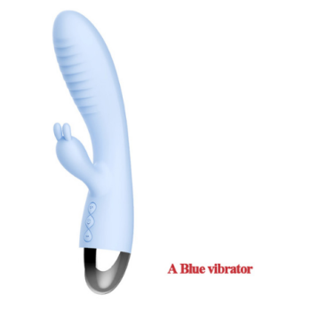 House Of Dasein Leten Rabbit Vibrator G Spot Clitoris Super Soft Massager Stimulator - Blue
