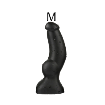 House Of Dasein Soft Huge Realistic Dildo Silicone Cock And Balls Dong Gold Black Penis - Black M - M