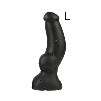 House Of Dasein Soft Huge Realistic Dildo Silicone Cock And Balls Dong Gold Black Penis - Black L - L