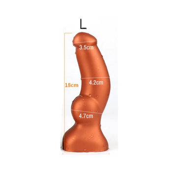 House Of Dasein Soft Huge Realistic Dildo Silicone Cock And Balls Dong Gold Black Penis - Golden L - L