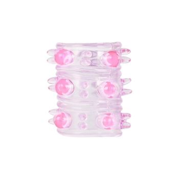 House Of Dasein Long Silicone Cock Ring Male Bumpy Textured Penis Sleeve Men - Random