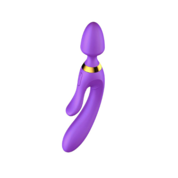 House Of Dasein 3 Motor Vibrating G Spot Clitoris Anal Double Ended Rabbit Vibrator - Purple