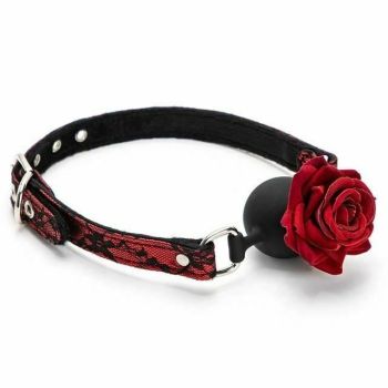 House Of Dasein Rose Mouth Gag Bdsm Bondage Restraints Couples Sex Toy - Red
