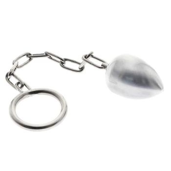 House Of Dasein Huge Metal Butt Plug With Cock Male Penis Ring Anal Sex Toys - 40Mm Ring