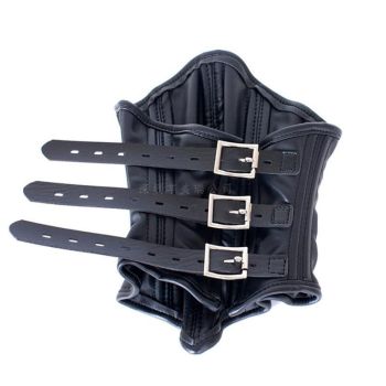 House Of Dasein Sexy Black Leather Neck Corset Masked Mystery Submissive Bdsm Fetish - Black
