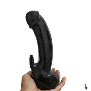 House Of Dasein Natural Black Obsidian Massage Wand Dildo Sex Toys Women - Black - Obsidian 4