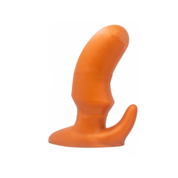House Of Dasein Big Silver Gold Horn Dual Density Huge Butt Plug Anal Dilator - Golden - L