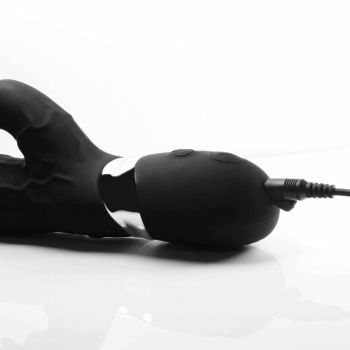 House Of Dasein Realistic Dildo Rabbit Vibrator 7 Speed Powerful G Spot Clit Stimulation - Black