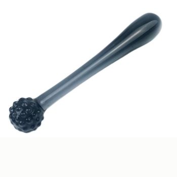House Of Dasein Black Granules Glass Anal Double Dildo Butt Plug Sex Toy Couples - Black - C (20Cm Long)